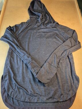 Athleta Men's Hooded Pullover in Heather Navy Blue - Very Soft!